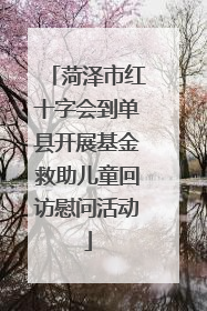 菏泽市红十字会到单县开展基金救助儿童回访慰问活动